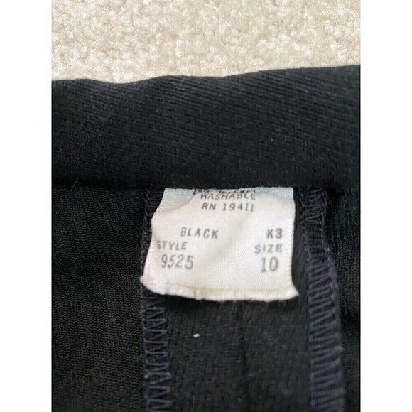 Retro Vintage Womens Black Ski Jacket & Stirrup Pants Sz 10 70s 80s Y2K Snowsuit - Picture 7 of 9